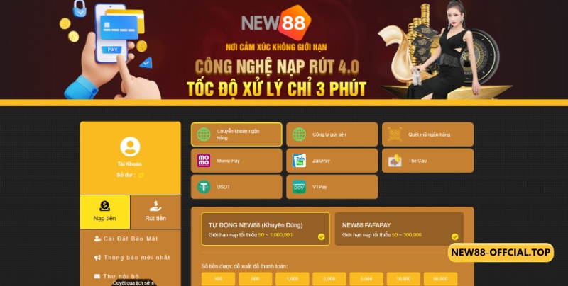 Giao dịch nạp tiền New88